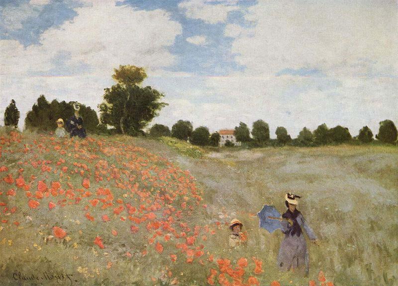 Claude Monet Poppies Blooming,